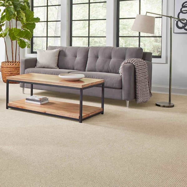 Katama II  - Seashore - Beige 30.7 oz. Triexta Pattern Installed Carpet