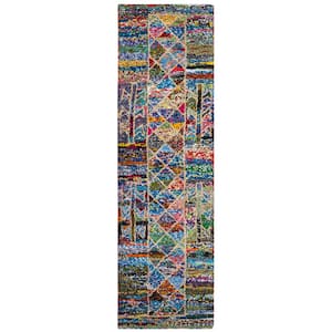 Nantucket Multi 2 ft. x 8 ft. Border Runner Rug