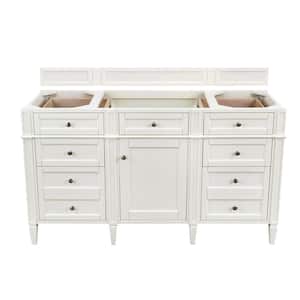 Brittany 59 in. W x 23 in.D x 32.8 in. H Bath Vanity Cabinet Without Top in Bright White