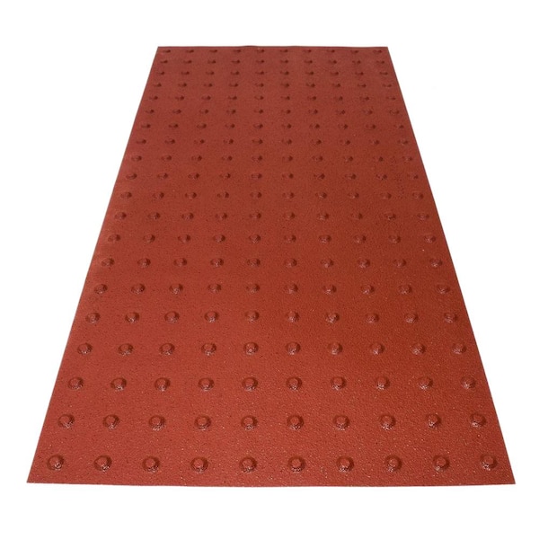 Safety Step TD RampUp 24 in. x 4 ft. Colonial Red ADA Warning Detectable Tile