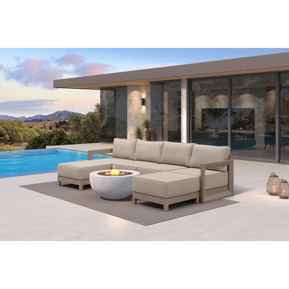 6 Pieces Patio Conversation Sets All Weather Outdoor Couch Sectional Set with Cushion Conversation Set Khaki price history on PriceWatchPro
