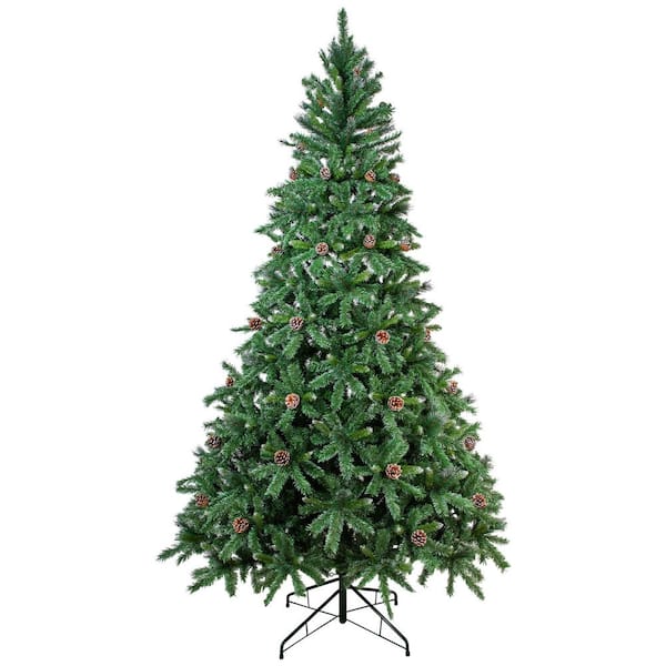 Full Two-Tone Buckeye Glittered Pine Artificial Christmas Tree-12'-Unlit