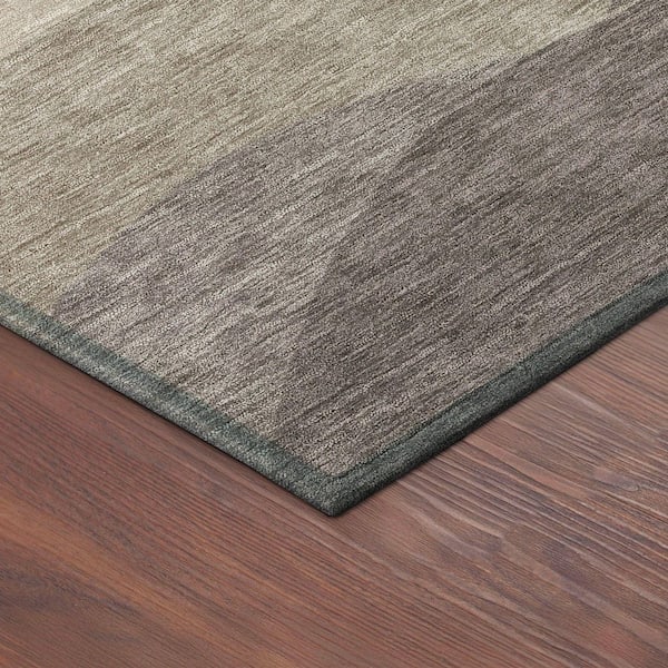 Chantille Machine Washable Indoor/Outdoor Abstract ACN2378 Mocha 5 ft. x 7 ft. 6 in. Area Rug