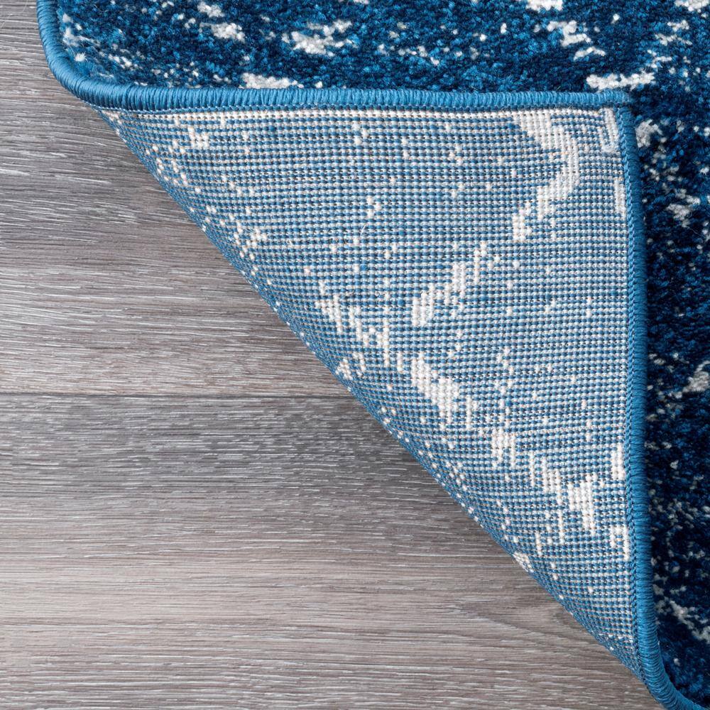 Blue Rectangular 4' x 6' Moroccan Trellis Area Rug