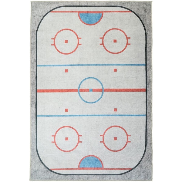 Kidz Ivory Multi 5 ft. x 7 ft. Children Polyester Area Rug
