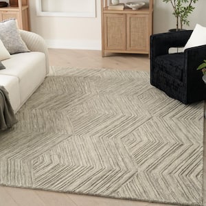 Graceful Grey 8 ft. x 10 ft. Geometric Contemporary Area Rug