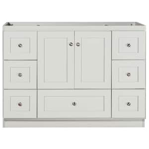 Shaker 48 in. W x 21 in. D x 34.5 in. H Bath Vanity Cabinet without Top in Dewy Morning