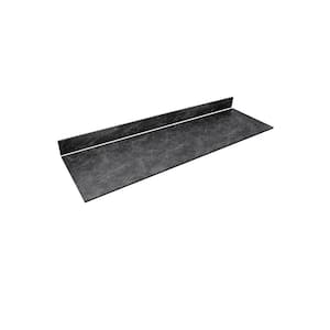 8 ft. L x 25 in. D Engineered Composite Countertop in Black Amani with Satin Finish