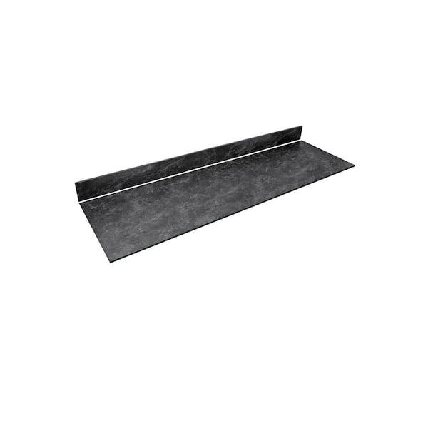 THINSCAPE 8 ft. L x 25 in. D x 0.5 in. T Black Engineered Composite Countertop in Black Amani