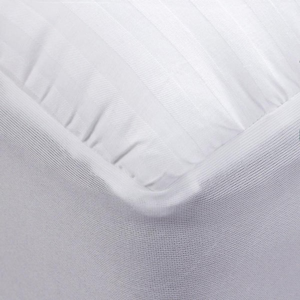 Overfilled Dobby Stripe Cotton Twin XL Mattress Pad