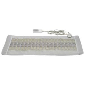 Heating Pad Gray 21.65 in.x 39.37 in. leather,heated, indoorNatural Jade and 54 Tourmaline Stones 103-159° F Heating Pad