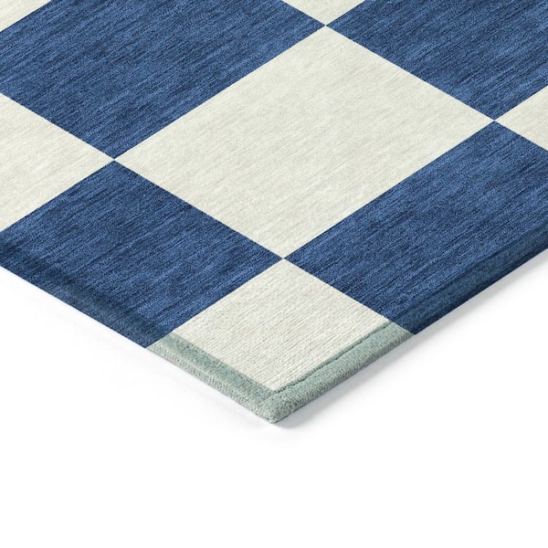 Chantille Machine Washable Indoor/Outdoor Abstract ACN2345 Navy 2 ft. x 3 ft. Accent Rug