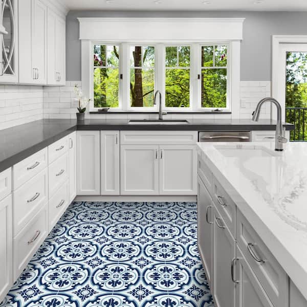 Danielle Admiral 8 in. x 8 in. Cement Handmade Floor and Wall Tile (Box of 8 / 3.45 sq. ft.)