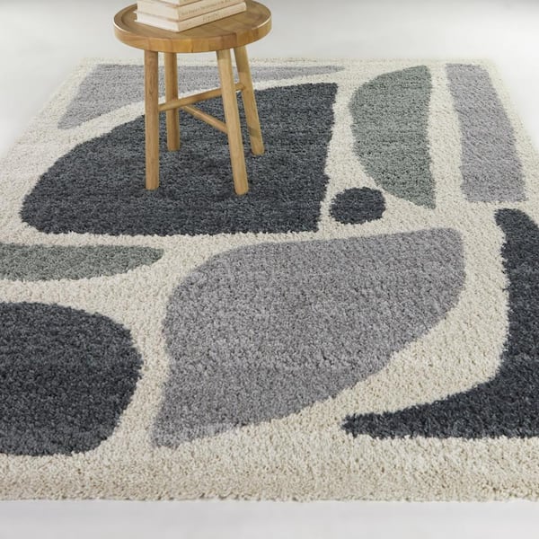 Cesare Grey 8 ft. x 10 ft. Abstract Area Rug