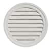 Ply Gem 22.25 in. x 22 in in. Round Top White PVC Weather Filter Gable ...