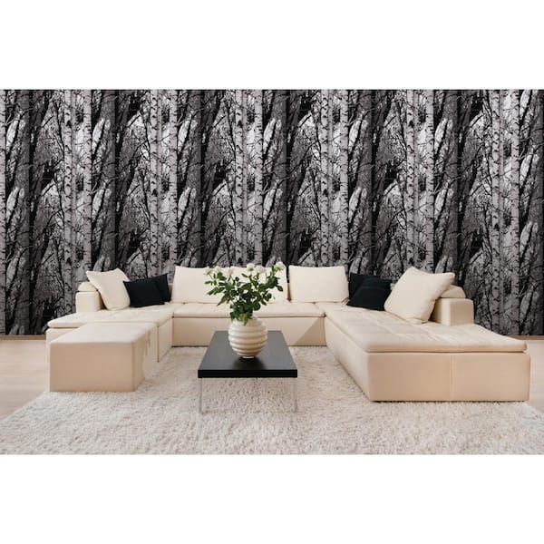 Birch Trees Self Adhesive Film Mural or Image (2-Pack)