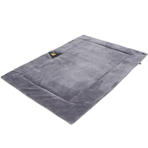 24 in. x 18.1 in. Thickened Warm Winter Pet Dog Cage Mat Crate Pad, Gray