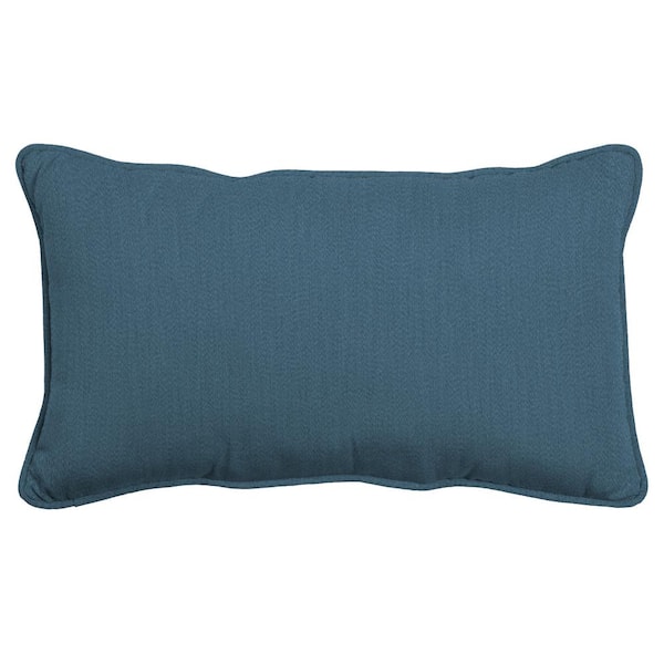 ARDEN Oasis 24 in. Indoor/Outdoor Lumbar Pillow in Chambray Blue