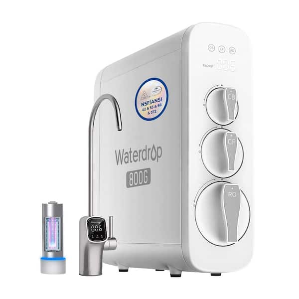 Tankless 3-Stage Under-Sink Reverse Osmosis Water Filtration System with 800 GPD Membrane and UV Sterilizer