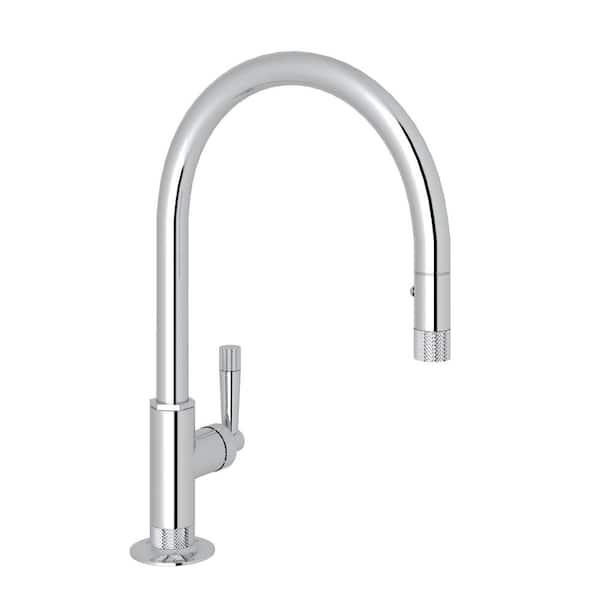 Michael Berman Graceline Single-Handle Pull-Down Sprayer Kitchen Faucet in Polished Chrome