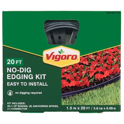 Expert Gardener 2-inch Tall Wall No-Dig Landscape Edging, 30-ft