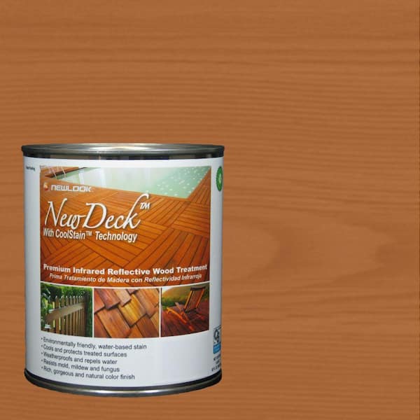 NewDeck 1 qt. Water-Based Golden Cedar Infrared Reflective Wood Stain