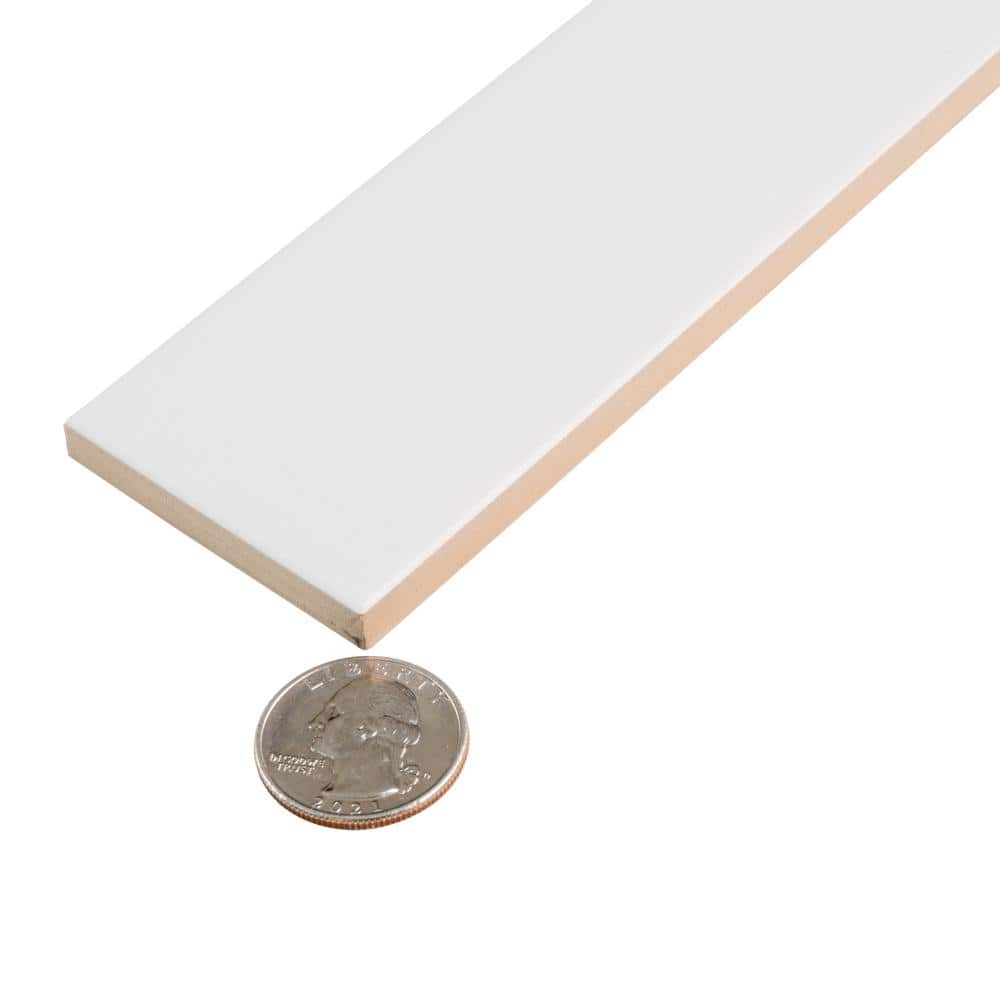 Arte 1.97 in. x 7.87 in. Matte White Ceramic Subway Wall and Floor Tile (5.4 sq. ft./case) (50-pack)
