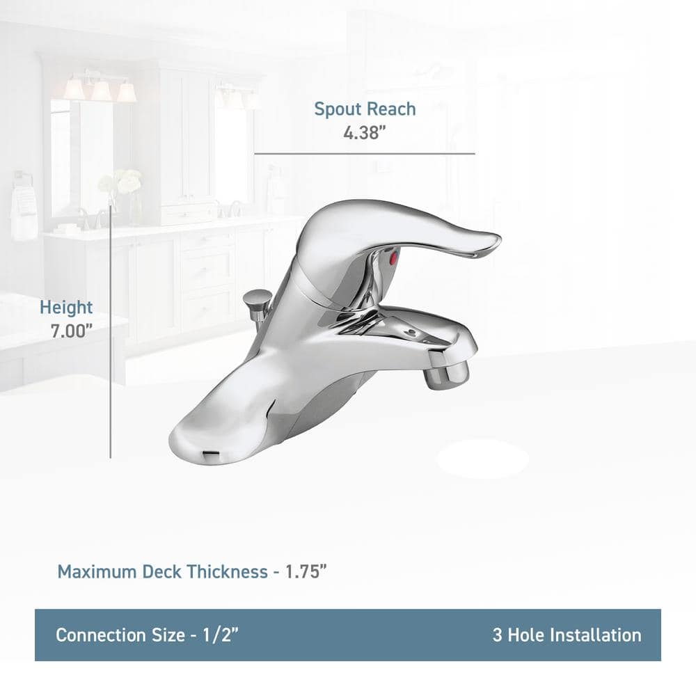 Chateau Chrome Single Handle Centerset Bathroom Faucet