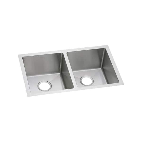 Elkay Crosstown Undermount Stainless Steel 31 in. Double Bowl Kitchen Sink