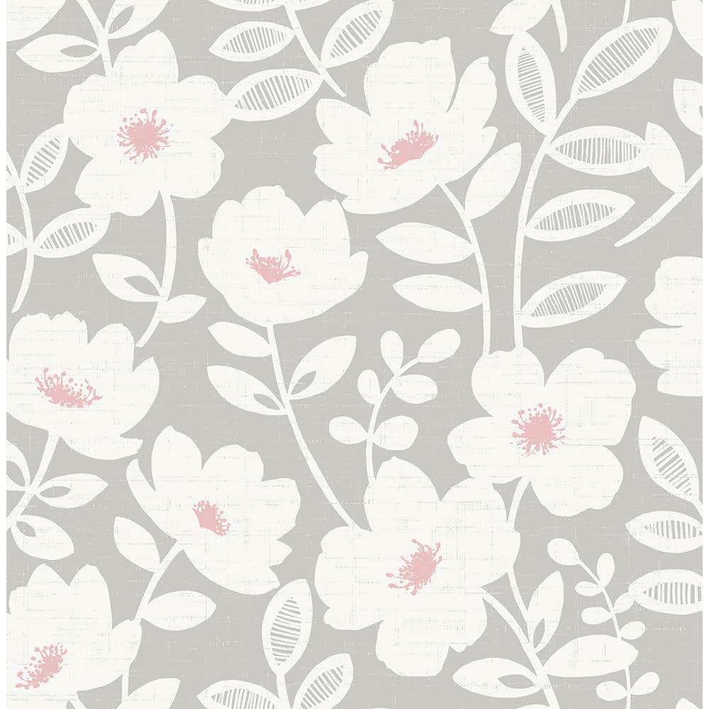 Reviews for Dacre White Floral Paper Peelable Roll (Covers 56.4 sq. ft.)