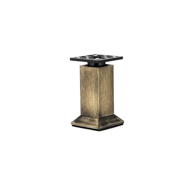 thumbnail image 2 of Brushed Satin Nickel Furniture Leg Extensions – Adjustable Round Feet – 2 Inch – Set Of 4 2 of 4