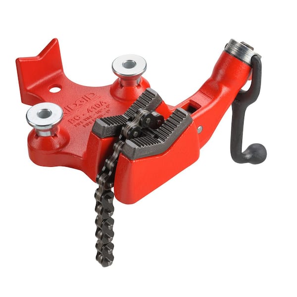 RIDGID 1/8 in. to 4 in. Pipe Capacity, Top-Screw Bench Chain Vise