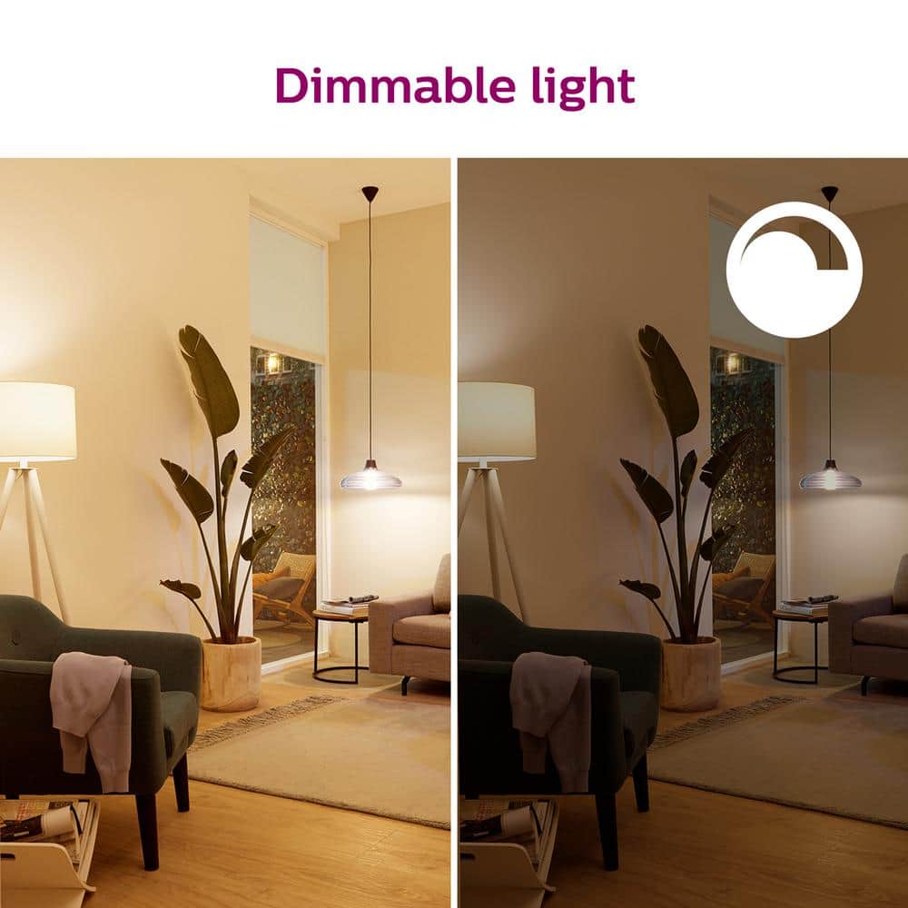 Philips 60-Watt Equivalent Dimmable Smart Wi-Fi LED Bulb, Soft White