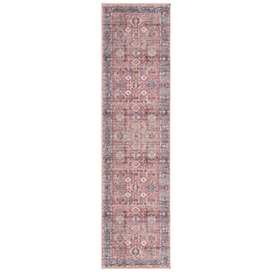 Callaghan Eve Brick Red 2 ft. x 7 ft. Medallion Machine Washable Area Rug