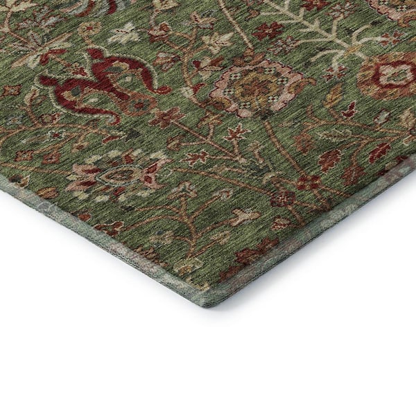 Mayfield Premium Machine Washable Abstract AMF1085 Fern 8 ft. x 10 ft. Area Rug
