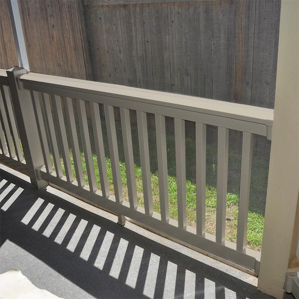 Vanderbilt 3.5 ft. H x 8 ft. W Khaki Vinyl Railing Kit
