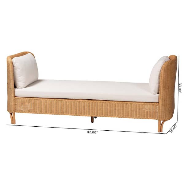 bali & pari Diva Light Honey Rattan Twin Daybed 249-13770-HD - The