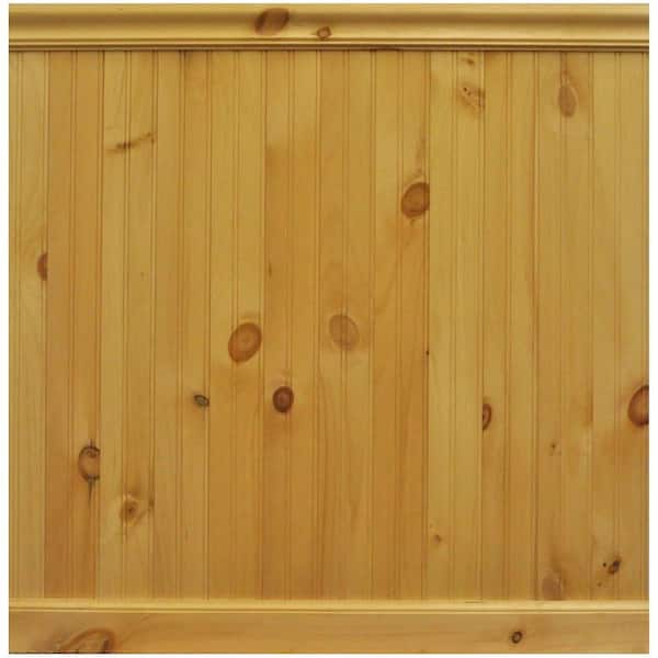 HOUSE OF FARA 8 lin. ft. North America Knotty Pine Tongue and Groove Wainscot Paneling