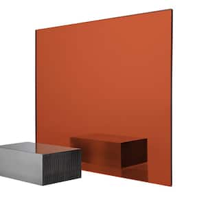 24 in. x 48 in. x 0.118 in. Orange Acrylic Mirror