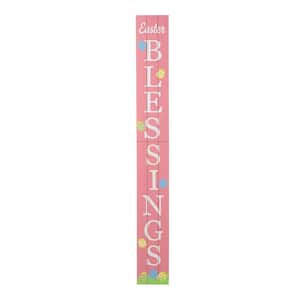 60 in. H Easter Wooden Blessings Porch Sign (KD)