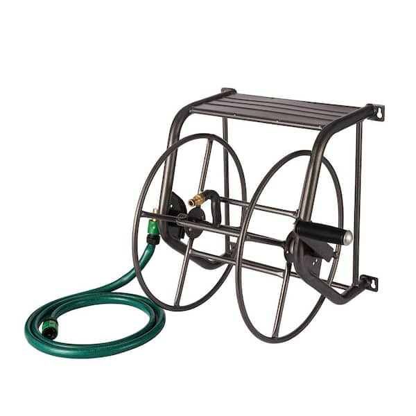 BACKYARD EXPRESSIONS PATIO · HOME · GARDEN Metal Wall Mount Hose Reel w ...