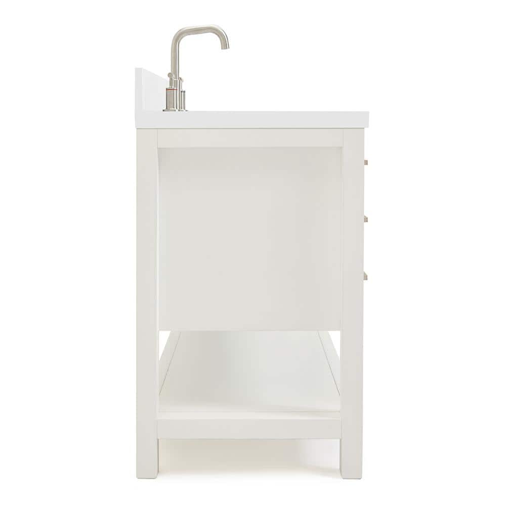 Magnolia 55" White Freestanding Single Bathroom Vanity Set