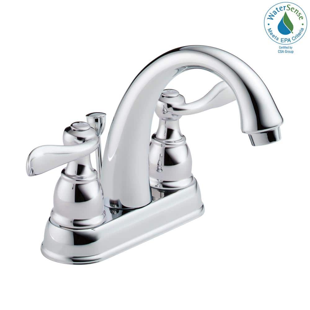 Windemere Polished Chrome Traditional 2-Handle Centerset Bathroom Faucet