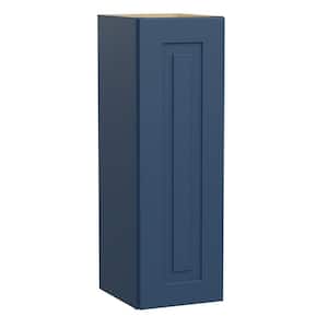 Grayson Mythic Blue Painted Plywood Shaker Assembled Wall Kitchen Cabinet Soft Close 9 in W x 12 in D x 36 in H