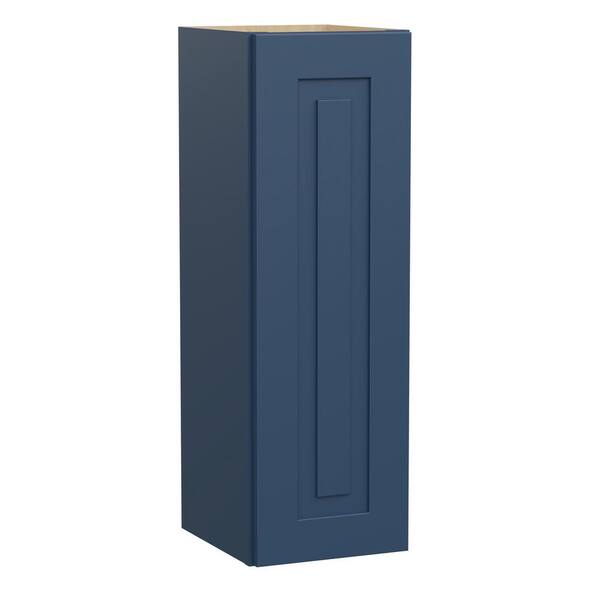 Home Decorators Collection Grayson 9 in. W x 12 in. D x 36 in. H Assembled Plywood Wall Kitchen Cabinet in Mythic Blue with Soft Close