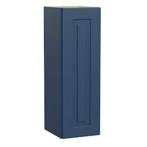 Grayson Mythic Blue Painted Plywood Shaker Assembled Wall Kitchen Cabinet Soft Close 12 in W x 12 in D x 36 in H