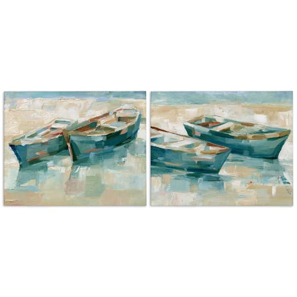 Rowboat Pairs Washed Ashore by Ethan Harper 2 Pieces Unframed Typography Graphic Art Print 24 in. x 30 in.