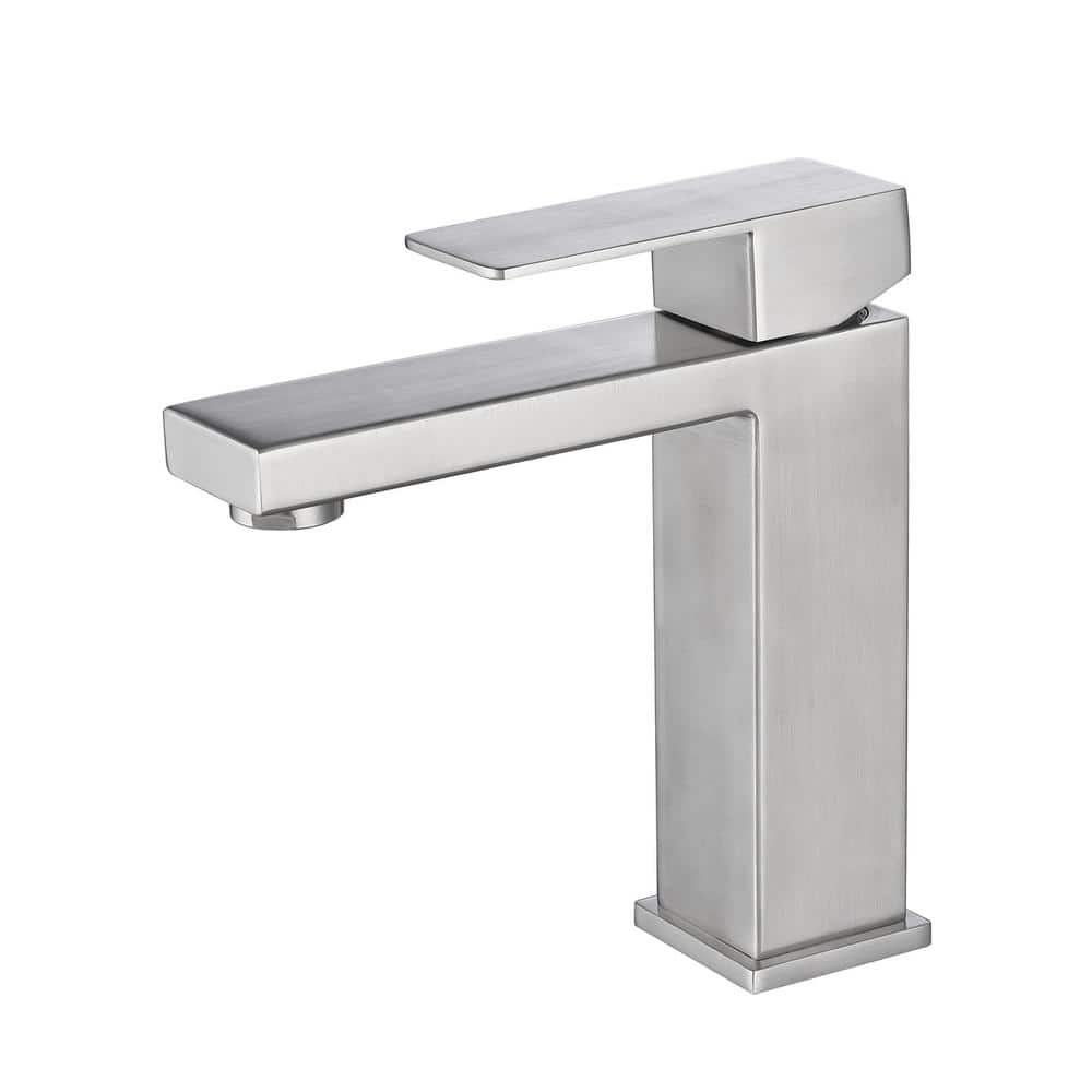 Lukvuzo Modern Single Handle Single Hole Bathroom Faucet with Deckplate ...