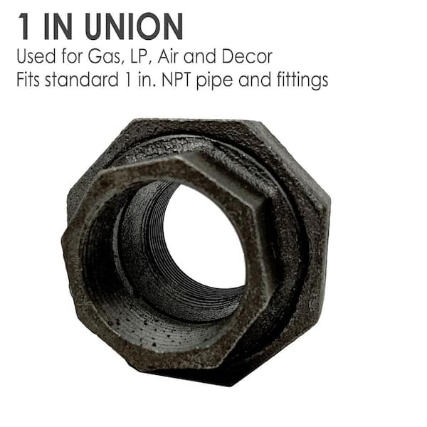 STZ 1 in. Black Iron Union 310 U-1 - The Home Depot