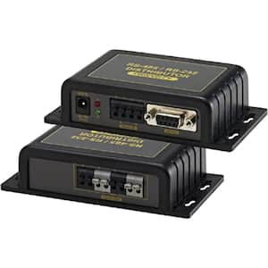 2-In-1 and 4 Out RS-485 Data Distributor and Converter in Black